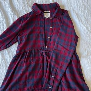 Small Abercrombie red flannel button up with a slight flare